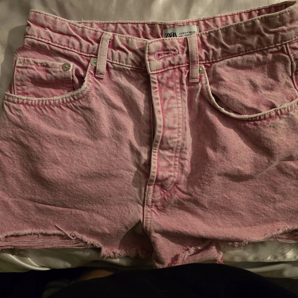 Zara Pink Denim Jean Shorts